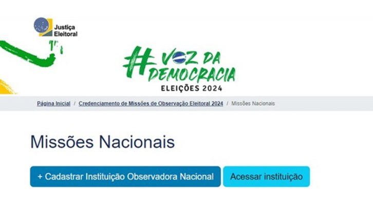 Abertas as inscrições para as Missões de Observação Eleitoral Nacional 2024 Credenciamento pode ser feito até 19 de julho