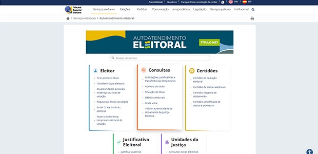 Autoatendimento eleitoral - 09.04.2026