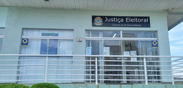 Fachada do Cartório Eleitoral de Caçador, 6ª Zona Eleitoral.