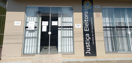 Fachada do Cartório Eleitoral de Turvo (SC).