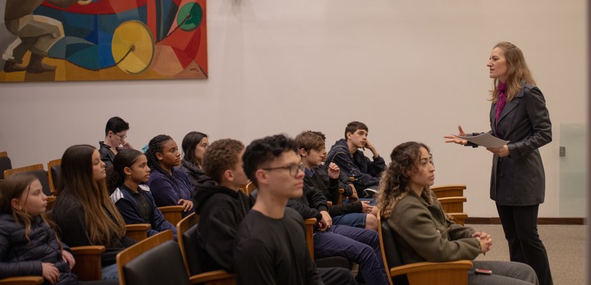 Palestra sobre Justiça Eleitoral. 