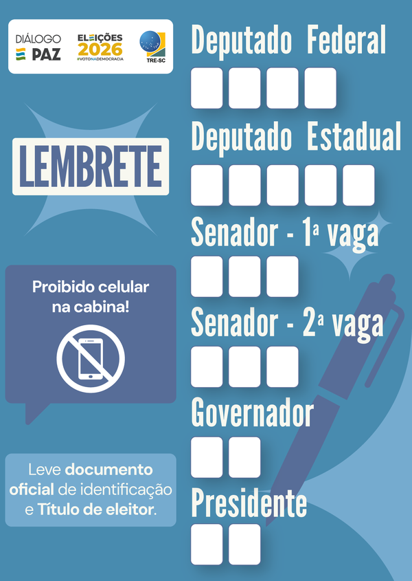 Eleições 2026: saiba a ordem de votação na urna eletrônica
