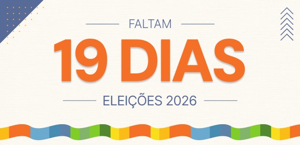 Identidade visual da contagem regressiva para as eleições 2026