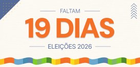 Identidade visual da contagem regressiva para as eleições 2026
