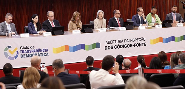 Foto: Alejandro Zambrana/Secom/TSE - Mesa de abertura do Ciclo de Transparência Democrática - El...