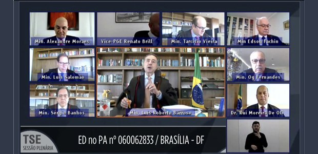 Sessão administrativa do TSE por videoconferência