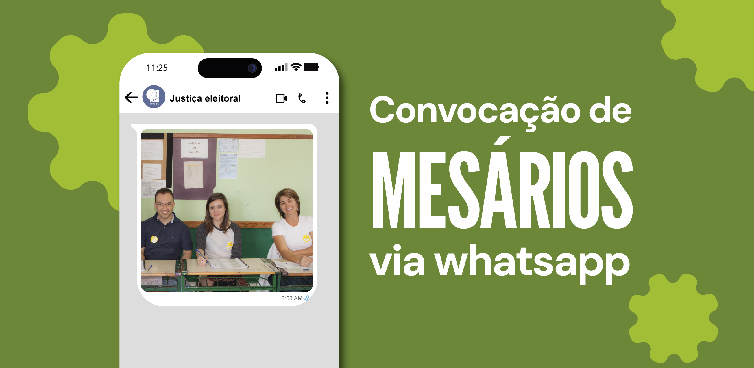 TRE-SC iniciará convocação de mesários para as Eleições 2026 por WhatsApp —  Tribunal Regional Eleitoral de Santa Catarina