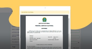 Print de certidão emitida no site do TRE-SC