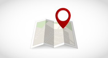 TRE-SC Imprensa Local de votação 2020 Ícone de local em uma ilustração de um mapa