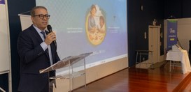 Palestra do presidente do TRE-SC, desembargador Carlos Roberto da Silva.