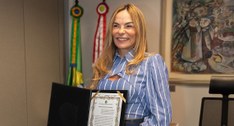 Desembargadora federal foi reconduzida ao Pleno do TRE-SC para o biênio 2025-2027. Créditos: Luc...