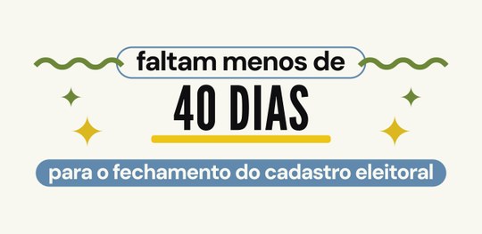 Faltam menos de 40 dias para regularizar situação antes do fechamento do cadastro eleitoral