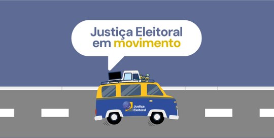 Logo Justiça Eleitoral em movimento