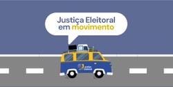 Logo Justiça Eleitoral em movimento