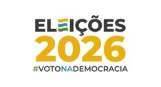 #PraTodosVerem: Na fotografia aparece a logomarca das Eleições 2026 tendo abaixo a hastag Voto n...