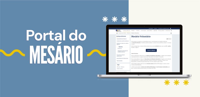 Justiça Eleitoral catarinense reativa Portal do Mesário para Eleições 2026