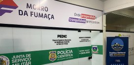 Imagem de uma sala que é local de um posto de atendimento volante em Morro da Fumaça