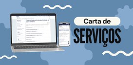 Imagem de uma tela de computador com a nova carta de serviços do TRE-SC