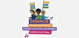 Imagem de três pessoas com duas bandeiras simbolizando cidadãos e cidadãs atentos ao processo el...