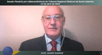 TRE-SC-Imprensa-Despedida-Desembargador-Jaime-Ramos Última sessão presidida pelo desembargador Jaime Ramos no TRE-SC