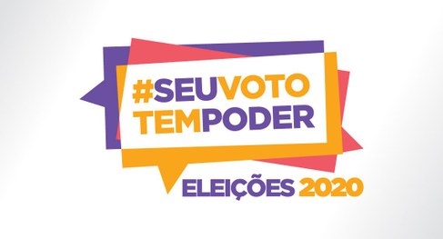Logo Eleições 2020 produzido pelo TSE