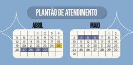Calendário com as datas de plantões de atendimentos dos cartórios eleitorais de SC.