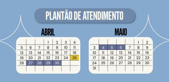 Calendário com as datas de plantões de atendimentos dos cartórios eleitorais de SC.