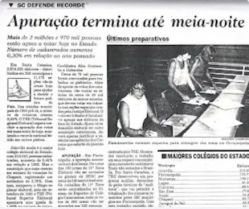 Apuração termina até meia noite